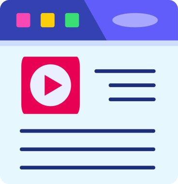 video simgesi, vektör illüstrasyonu