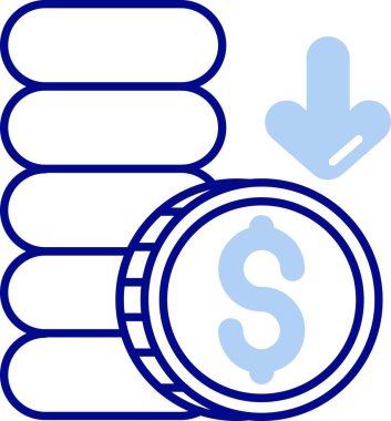 Dolar simgesi, vektör illüstrasyonu