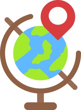 genel harita konumu, dünya simgesi