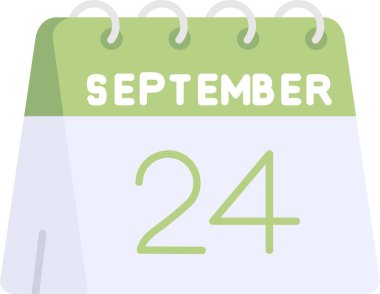 22 Eylül takvim simgesi izole edildi