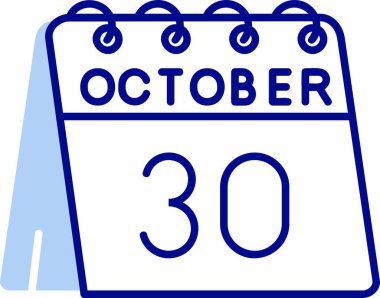 Ekim 20 - takvim simgesi tek - vektör illüstrasyonu