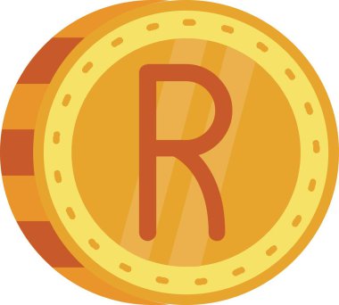 para birimi ruble para simgesi, düz stil