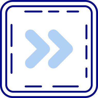 Moda biçiminde sağ ok simgesi