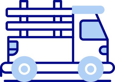 kamyon simgesi, vektör illüstrasyonu