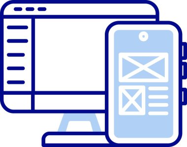 Telefon web simgesi, basit vektör çizim