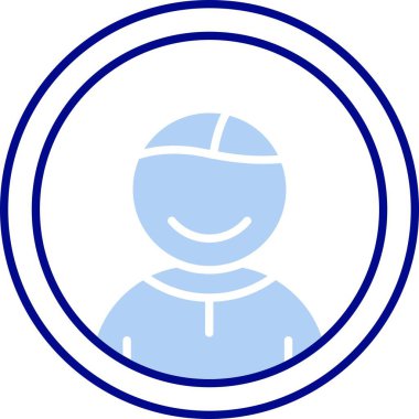 Kasklı ve mavi gözlü güzel bir adam.