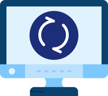 Bilgisayar ekranının vektör illüstrasyonu