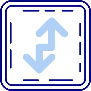 Bir çerçeve içinde ok yönü vektör simgesi