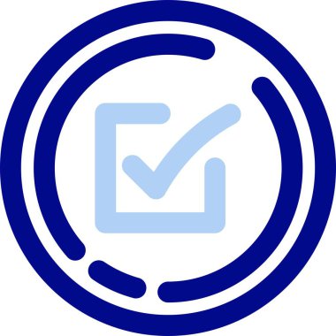 Simge, vektör illüstrasyonunu kontrol et