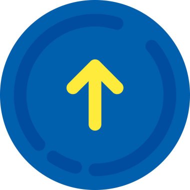 Yön ok simgesi, vektör illüstrasyonu