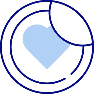 Kalp. Web simgesi basit illüstrasyon