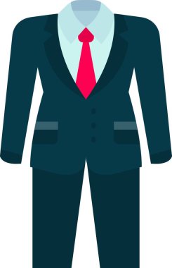 iş elbisesi simgesi, düz stil