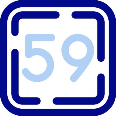 6 5 simgesinin vektör illüstrasyonu