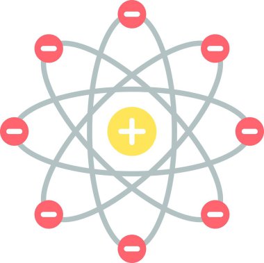 atom simgesi vektör illüstrasyonu