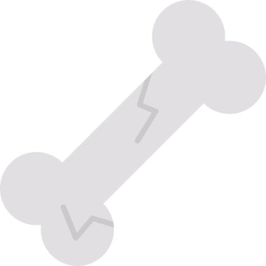 Kemik kemik simgesi dış hatlar biçiminde