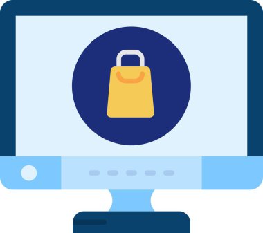 Alışveriş poşeti vektör simgesi modern basit vektör illüstrasyonu