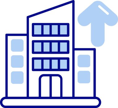 Bina. Web simgesi basit illüstrasyon