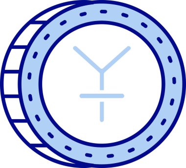 Bir saatin mavi ve beyaz arkaplanının vektör çizimi