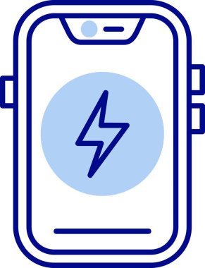 Akıllı telefon pili. Web simgesi