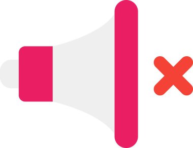 Sesi kısık. Basit illüstrasyon