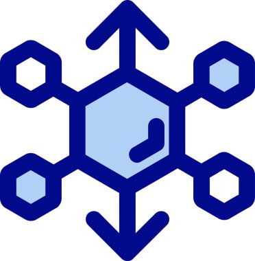 kar Tanesi simgesi vektör çizimi