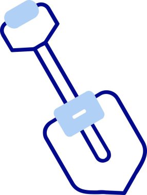 Beyaz bir kağıdın saplı mavi simgesi