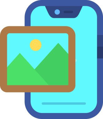 Akıllı telefon. Web simgesi basit illüstrasyon