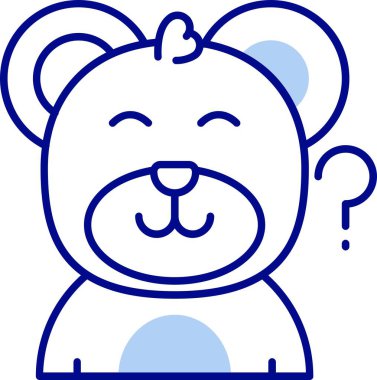 Ayı simgesi, vektör illüstrasyonu