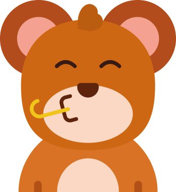 Tatlı çizgi film ayısının vektör çizimi