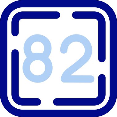 28 sayı vektör illüstrasyonu, basit simge