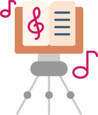 Müzik. Basit illüstrasyon vektör tasarımı