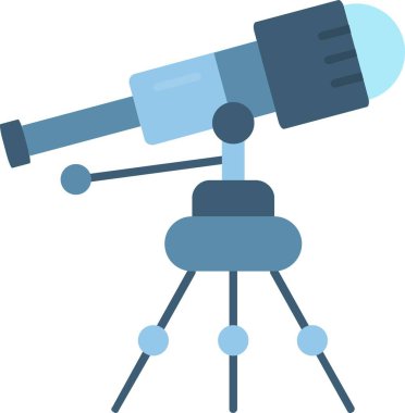 Teleskop ve astronominin vektör çizimi