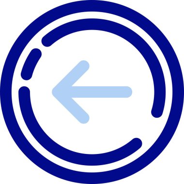 Mavi ve beyaz bir okun vektör illüstrasyonu