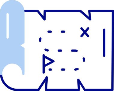 Harita simgesi, basit vektör illüstrasyonu