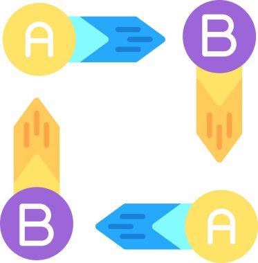 Bir b simgesinin vektör illüstrasyonu