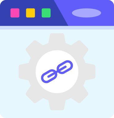 link web simgesi, basit vektör illüstrasyonu