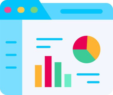 düz tasarım olarak analitik grafik rapor simgesi