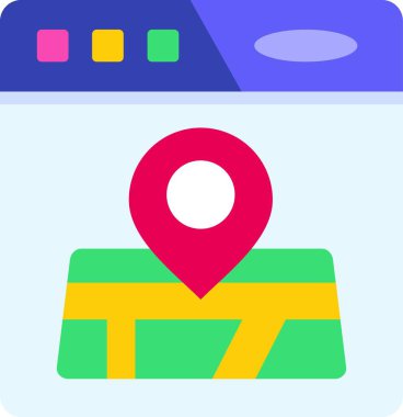 Konumu PIN simgesi basit tarzı