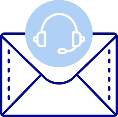 e-posta desteği. Web simgesi basit illüstrasyon