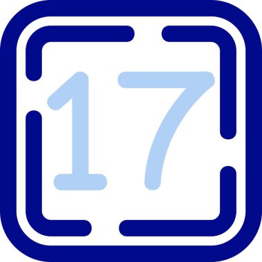 Tek bir mavi simgenin vektör illüstrasyonu