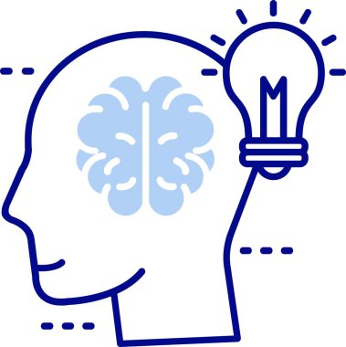 Beyin simge tasarlamak vektör