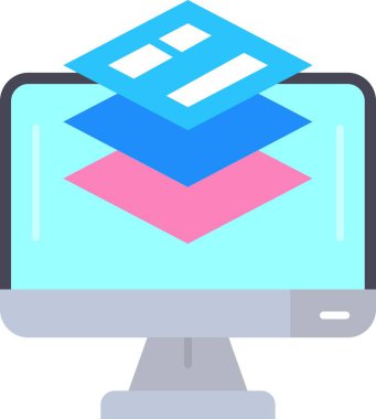 Web tasarım simgesi, vektör illüstrasyonu