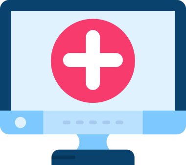 Bilgisayar. Web simgesi basit illüstrasyon