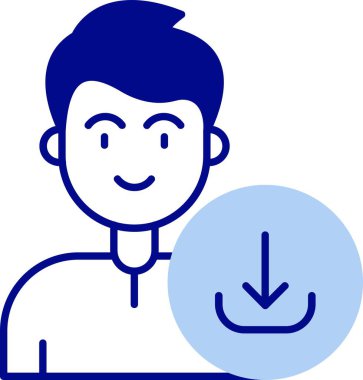 avatar yüz simgesi, vektör illüstrasyonu