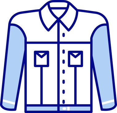 Gömlek ceketi giysi simgesi - taslak biçimi