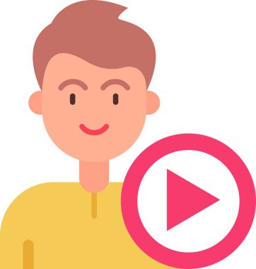 bir kişi simgesi, vektör illüstrasyonu ile video oyunu