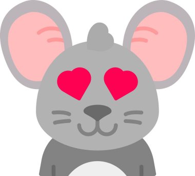 Sevimli karikatür kalbi. aşk illüstrasyonu