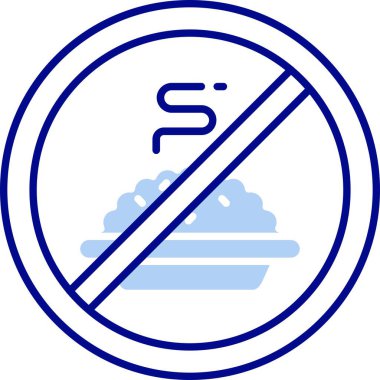 Yiyecek ikonu yok. Web için besin vektörü sembolünün özet çizimi