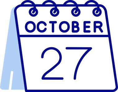 Mavi çizgili 25 Eylül takvimi.