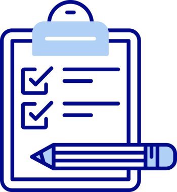 Kontrol listesi simgesi vektör illüstrasyonu